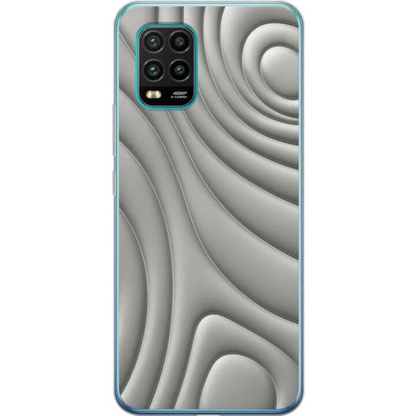 Xiaomi Mi 10 Lite 5G Gennemsigtig cover Sølvbølger