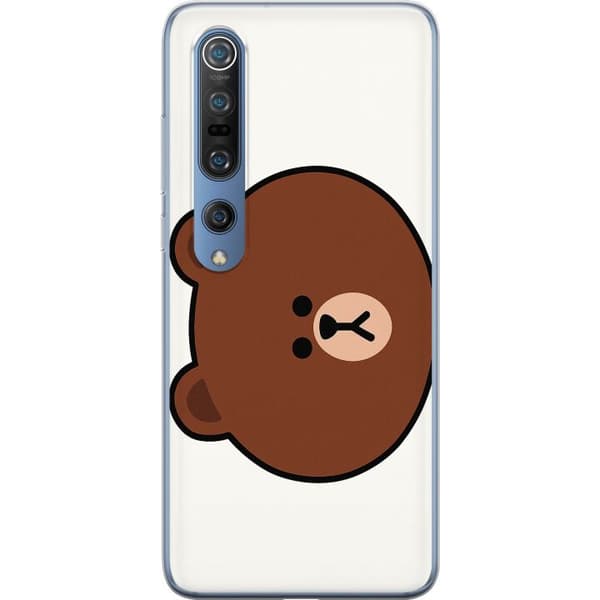 Xiaomi Mi 10 Pro 5G Gennemsigtig cover line friends brown