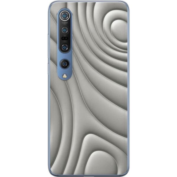 Xiaomi Mi 10 Pro 5G Genomskinligt Skal Silver Waves