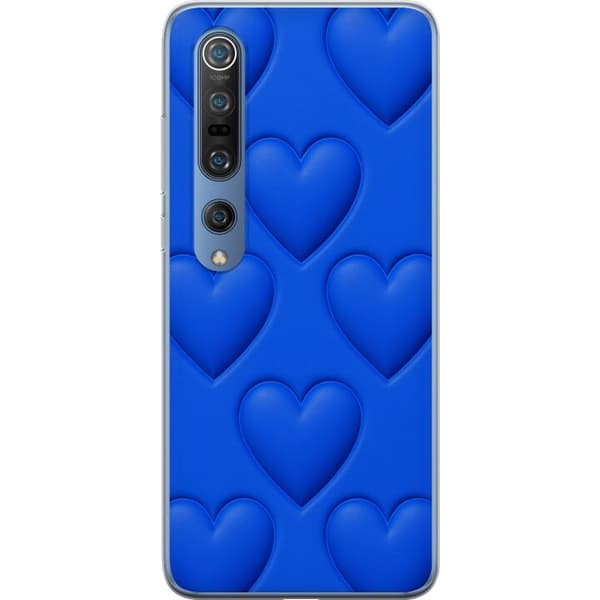 Xiaomi Mi 10 Pro 5G Genomskinligt Skal Blue Hearts