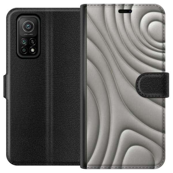 Xiaomi Mi 10T Pro 5G Lompakkokotelo Hopea-aallot