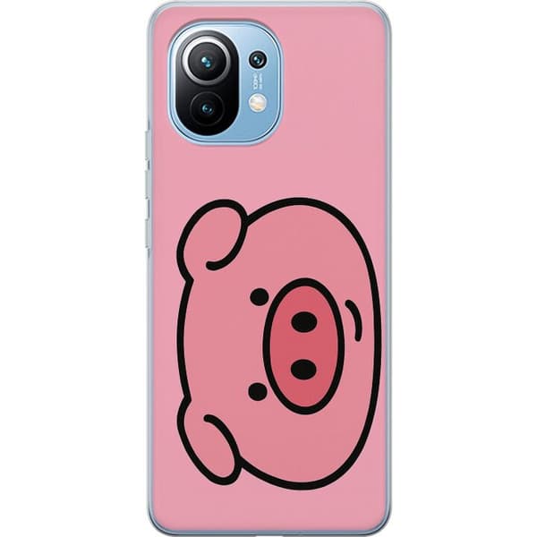 Xiaomi Mi 11 Läpinäkyvä kuori Kawaii Piggy