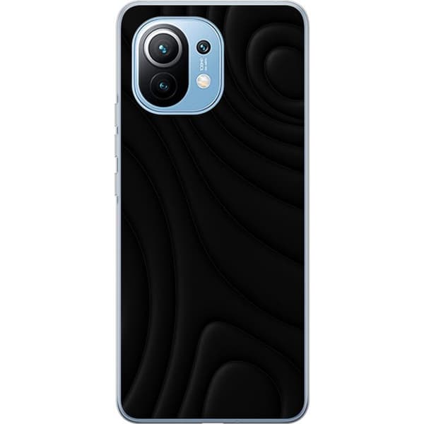 Xiaomi Mi 11 Gennemsigtig cover Sorte Bølger