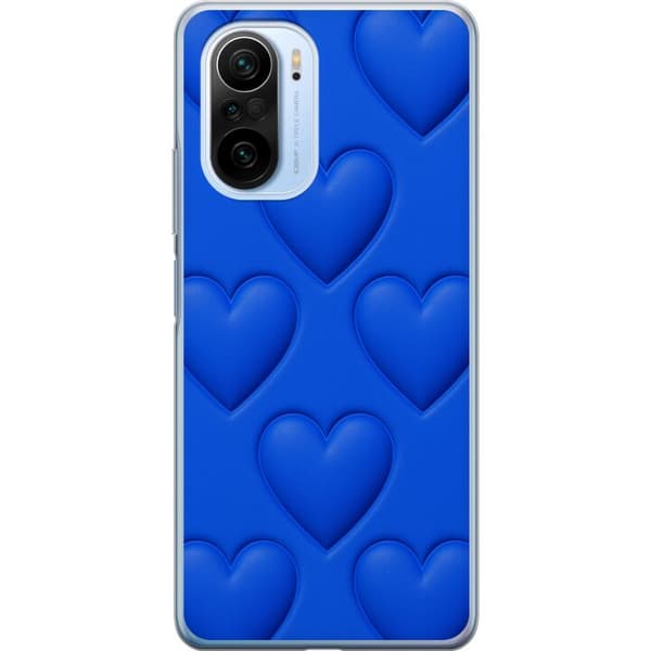 Xiaomi Mi 11i Läpinäkyvä kuori Siniset Sydämet