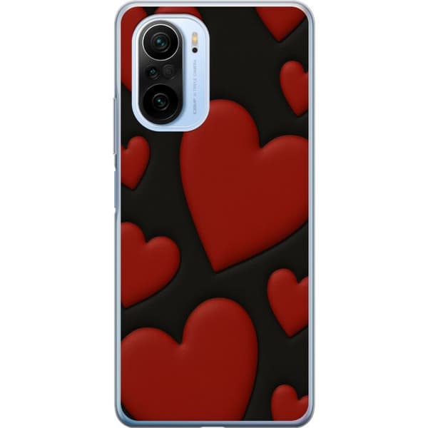 Xiaomi Mi 11i Genomskinligt Skal Red Velvet Hearts