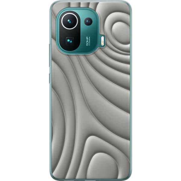 Xiaomi Mi 11 Pro Genomskinligt Skal Silver Waves
