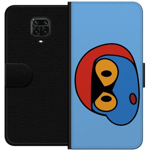 Xiaomi Redmi Note 9 Pro Lompakkokotelo Bold Bot Head
