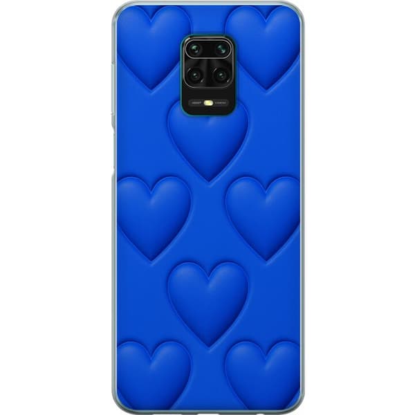 Xiaomi Redmi Note 9 Pro Genomskinligt Skal Blue Hearts