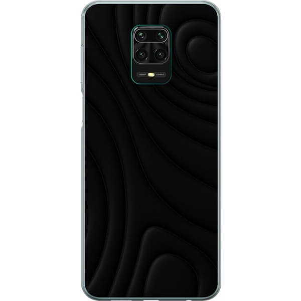 Xiaomi Redmi Note 9 Pro Gjennomsiktig deksel Svarte Bølger