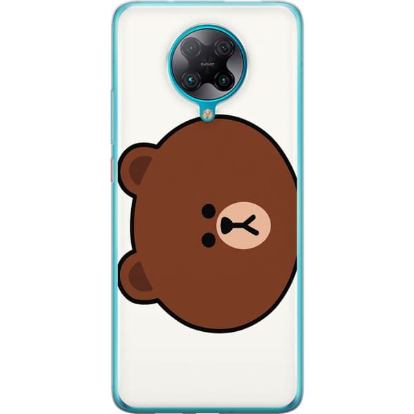 Xiaomi Poco F2 Pro Gennemsigtig cover line friends brown