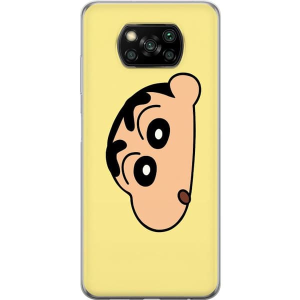 Xiaomi Poco X3 NFC Genomskinligt Skal Peeking Shinchan