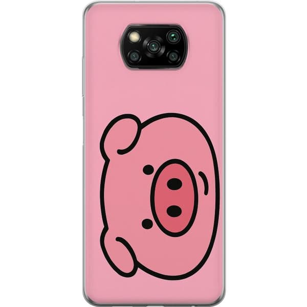Xiaomi Poco X3 NFC Gjennomsiktig deksel Kawaii Piggy