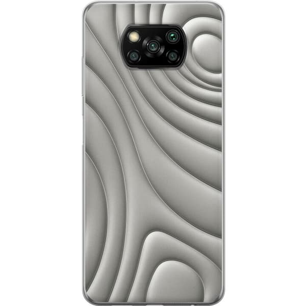 Xiaomi Poco X3 NFC Gennemsigtig cover Sølvbølger