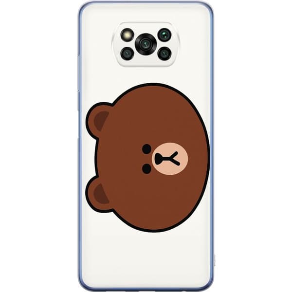 Xiaomi Poco X3 Pro Gennemsigtig cover line friends brown