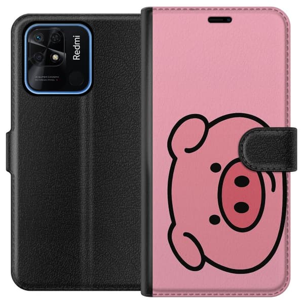 Xiaomi Redmi 10C Lompakkokotelo Kawaii Piggy