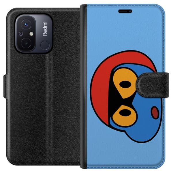 Xiaomi Redmi 12C Lompakkokotelo Bold Bot Head