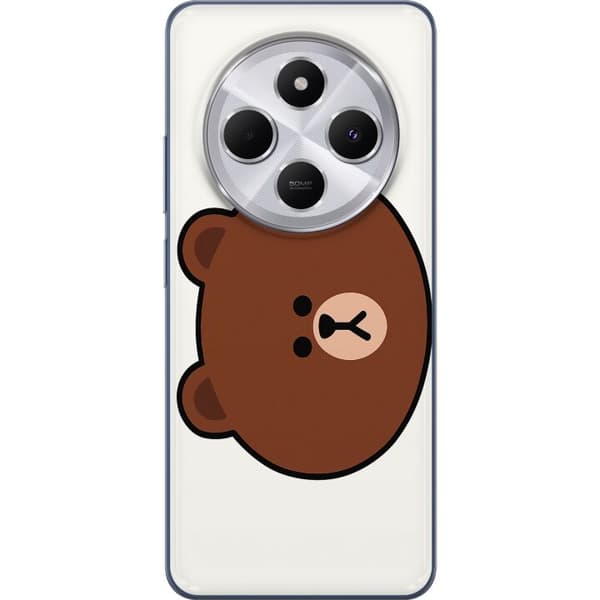 Xiaomi Redmi 14C Gennemsigtig cover line friends brown