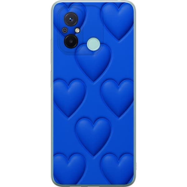 Xiaomi Redmi 12C Läpinäkyvä kuori Siniset Sydämet
