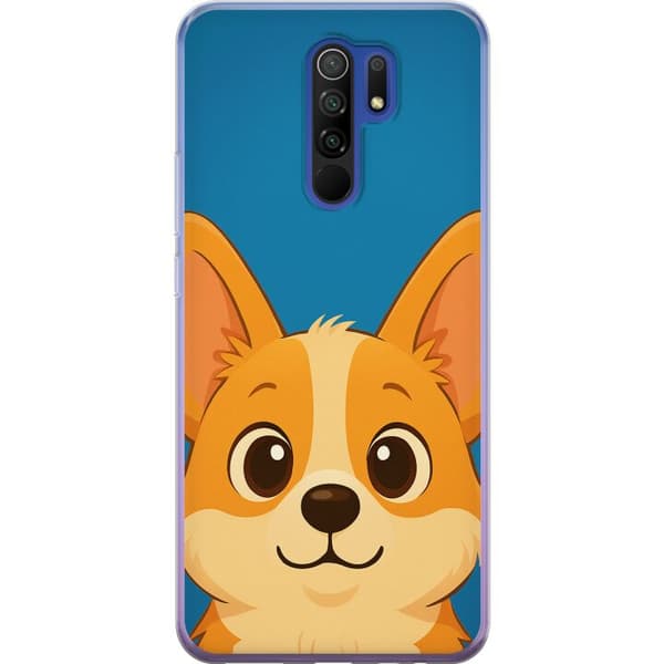 Xiaomi Redmi 9 Gennemsigtig cover Hello Corgi