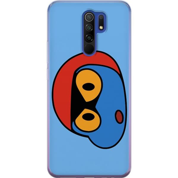 Xiaomi Redmi 9 Gennemsigtig cover Bold Bot Head