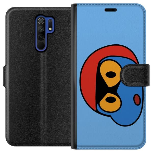 Xiaomi Redmi 9 Lompakkokotelo Bold Bot Head