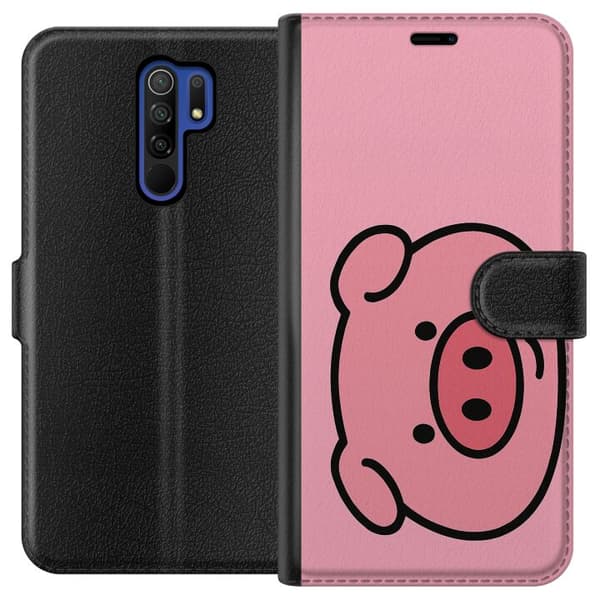 Xiaomi Redmi 9 Tegnebogsetui Kawaii Piggy