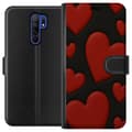 Miniatyrbilde 1 av 3: Xiaomi Redmi 9 Lommeboketui Røde Fløyels hjerter