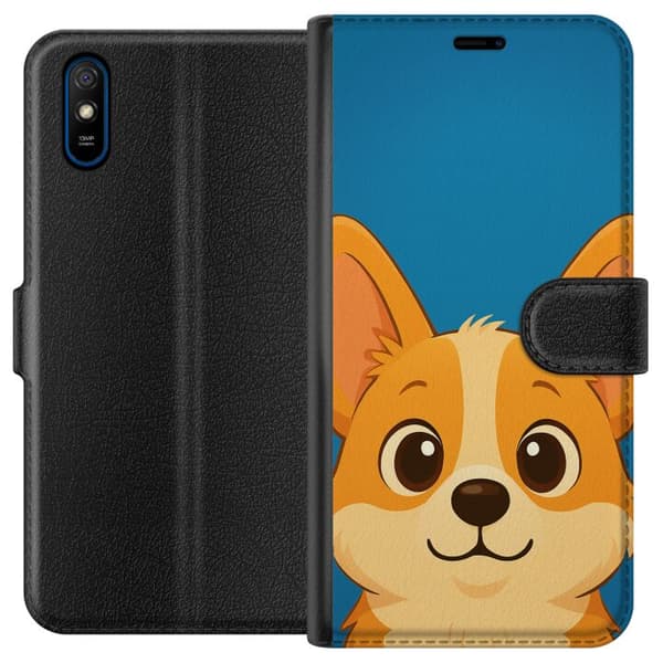 Xiaomi Redmi 9A Tegnebogsetui Hello Corgi