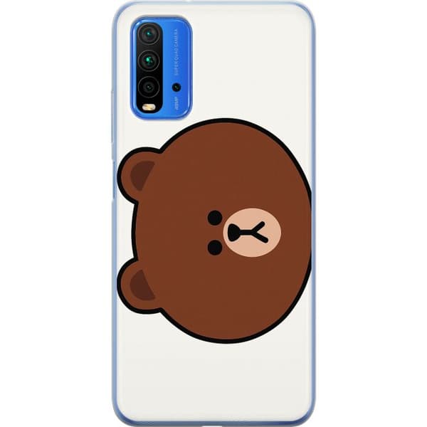 Xiaomi Redmi 9T Genomskinligt Skal line friends brown