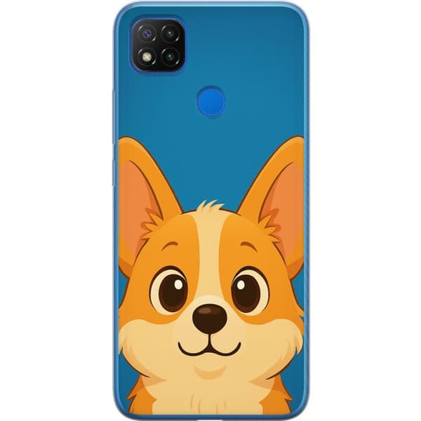Xiaomi Redmi 9C Gennemsigtig cover Hello Corgi