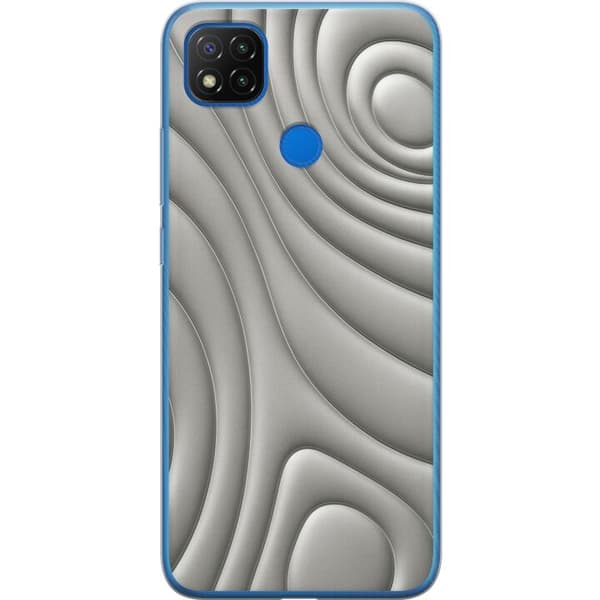 Xiaomi Redmi 9C Läpinäkyvä kuori Hopea-aallot