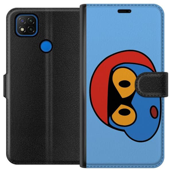 Xiaomi Redmi 9C Lompakkokotelo Bold Bot Head