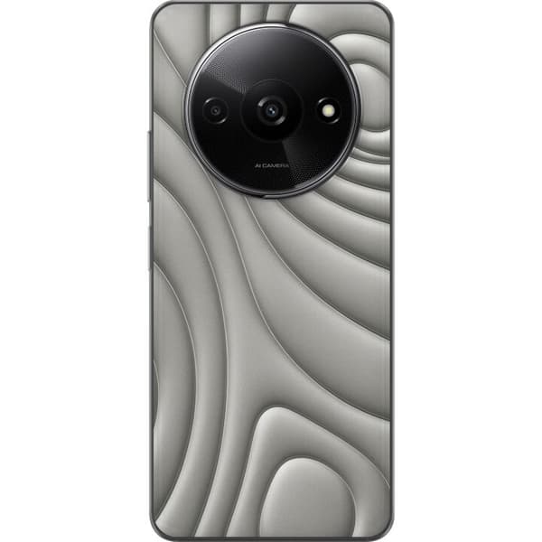 Xiaomi Redmi A3 Genomskinligt Skal Silver Waves