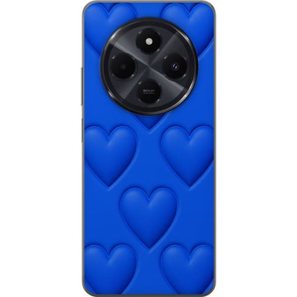 Xiaomi Redmi A4 Läpinäkyvä kuori Siniset Sydämet