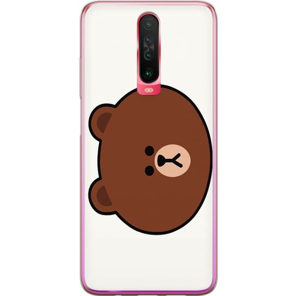Xiaomi Redmi K30 Läpinäkyvä kuori line friends brown