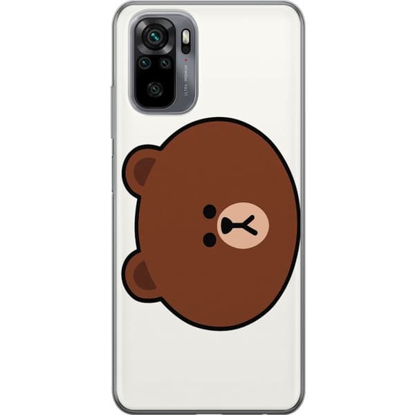 Xiaomi Redmi Note 10 Läpinäkyvä kuori line friends brown