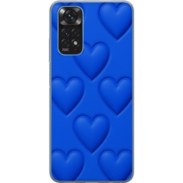 Xiaomi Redmi Note 11 Genomskinligt Skal Blue Hearts