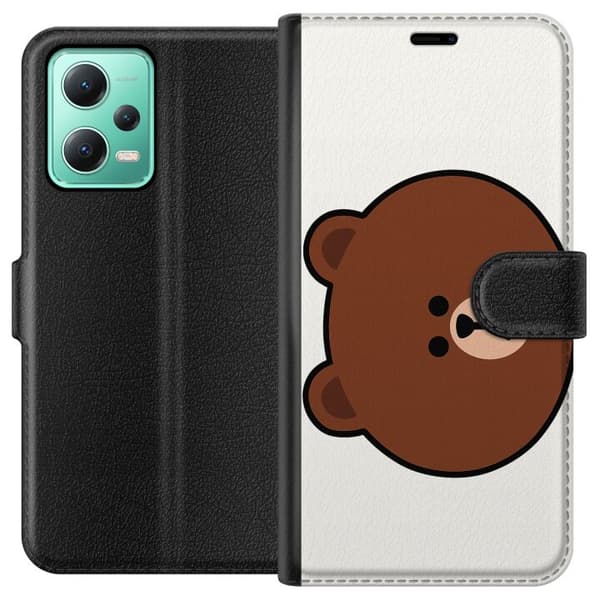 Xiaomi Redmi Note 12 Tegnebogsetui line friends brown