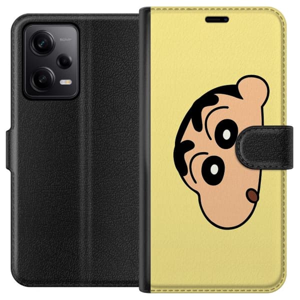 Xiaomi Redmi Note 12 Pro Tegnebogsetui Peeking Shinchan