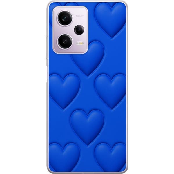 Xiaomi Redmi Note 12 Pro Läpinäkyvä kuori Siniset Sydämet