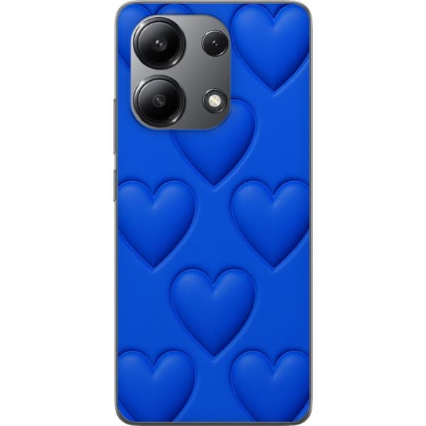 Xiaomi Redmi Note 13 4G Genomskinligt Skal Blue Hearts