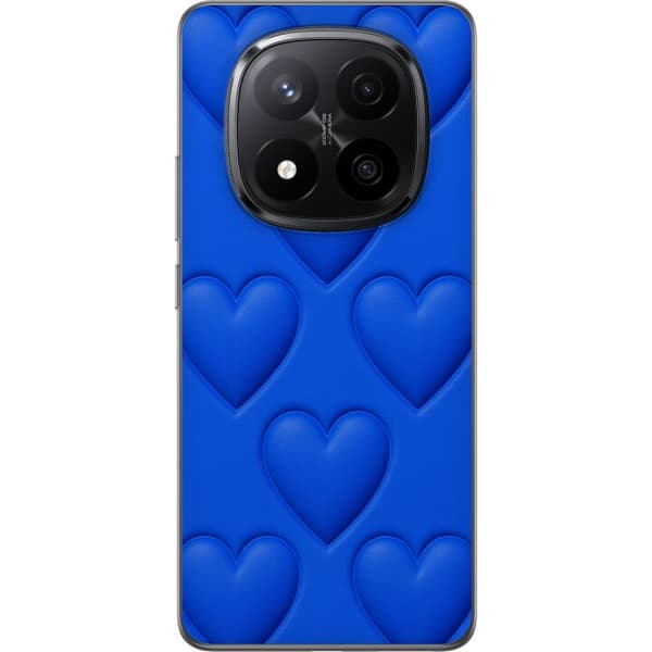 Xiaomi Redmi Note 14 Pro+ Gjennomsiktig deksel Blå Hjerter