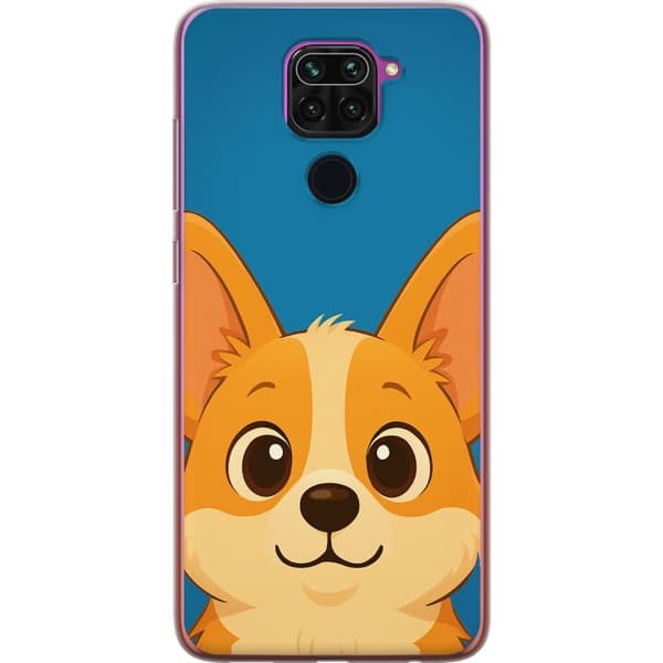 Xiaomi Redmi Note 9 Läpinäkyvä kuori Hello Corgi