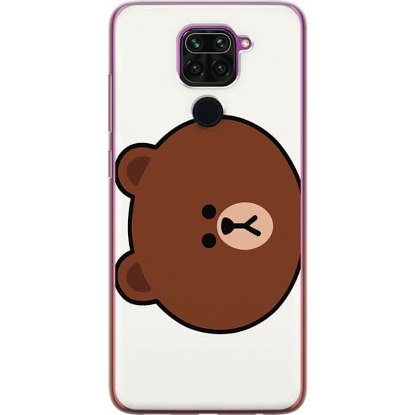 Xiaomi Redmi Note 9 Genomskinligt Skal line friends brown