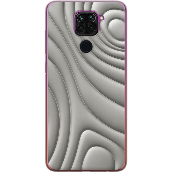 Xiaomi Redmi Note 9 Genomskinligt Skal Silver Waves