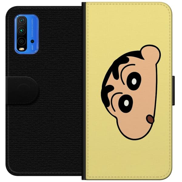Xiaomi Redmi Note 9 4G Tegnebogsetui Peeking Shinchan