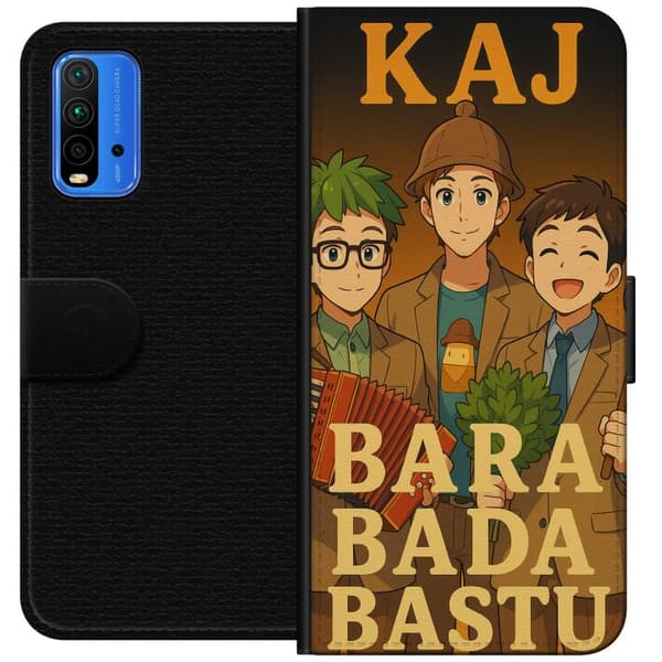 Xiaomi Redmi Note 9 4G Tegnebogsetui KAJ Bara kun bader i saunaen
