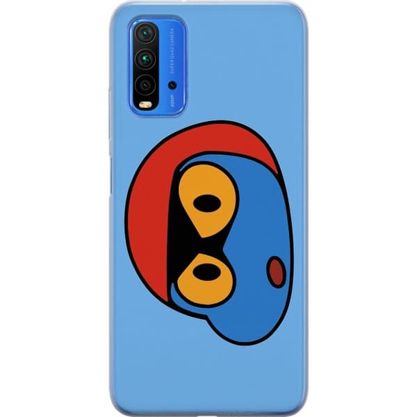 Xiaomi Redmi Note 9 4G Genomskinligt Skal Bold Bot Head