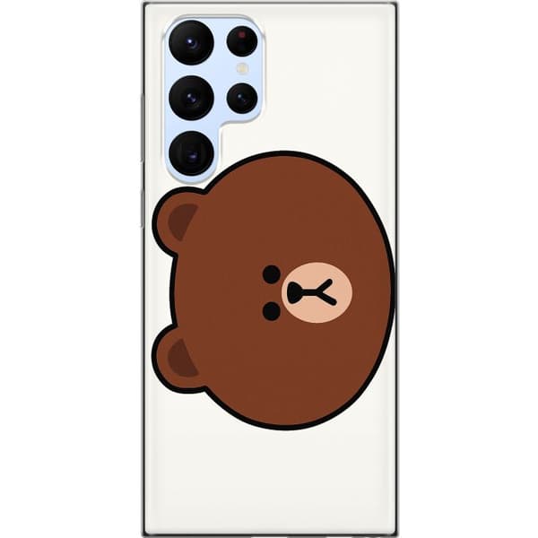 Samsung Galaxy S22 Ultra 5G Gennemsigtig cover line friends brown