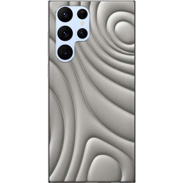 Samsung Galaxy S22 Ultra 5G Genomskinligt Skal Silver Waves